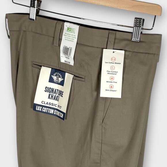 DOCKERS Pants Mens 42/30 Signature Khaki Classic Fit Cotton Stretch NEW - Picture 5 of 11